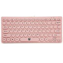 USB有線キーボード コンパクト 静音 薄型 英語配列 78キー パンタグラフ メンブレンキーボード 小型 丸いキー 1.3mコード付き PC/ノートパソコン/コンピュータWindows Macに対応 ピンク(2)