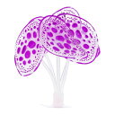 CAPASTEC 柔らかいシリコン発光シミュレーションコーラル、蛍光水草人工水槽用植物(パープル)