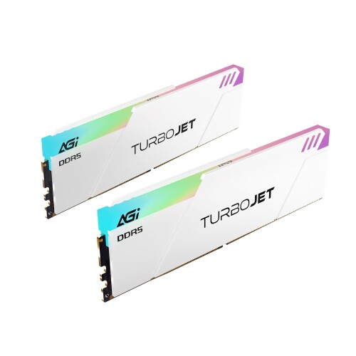 AGI UD858 DDR5 6000MHz 32GB(16GB×2枚) デスクトップPC用 メモリ TURBOJET RGBシリーズ 白ヒートシンク付きシリーズ CL30 AGI6APD16UD858