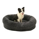 Epochtech 犬 ベッド 猫 高反発 ペットベッド 丸型 ドーナツペットベッド 洗えるふわふわ 猫ベッド 防水 滑り止め 暖かい 防寒 中小型犬 猫用 ペ...