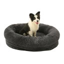 Epochtech 犬 ベッド 猫 高反発 ペットベッド 丸型 ドーナツペットベッド 洗えるふわふわ 猫ベッド 防水 滑り止め 暖かい 防寒 中小型犬 猫用 ペ...