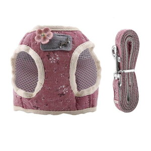 犬ハーネス リードセット 胴輪 柔らかい 犬 リード付き 再利用可能 ペット用品 通気性 軽量 ペット服 ベスト式 胸当て式 首輪 散歩用 着脱簡単 調節可能 咳き込む防止 外出 散歩 快適性