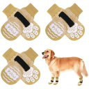 BINGPET 犬 靴下 犬用 滑り止め 6個セット ペット 肉球保護 足舐め防止 犬用靴下 マジックテープ付き 柔らかい 脱げにくい おしゃれ かわいい ペッ...