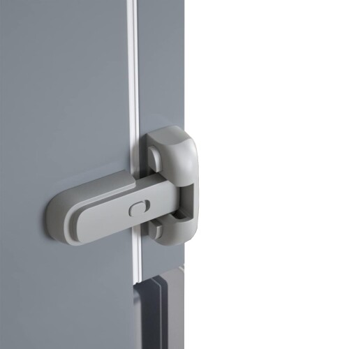 YINKE 冷蔵庫ロック 斜面設置 強力な粘着力で簡単取り付け・地震対策にも効果的 子供＆高齢者向け安全グッズ (グレー 1個入）