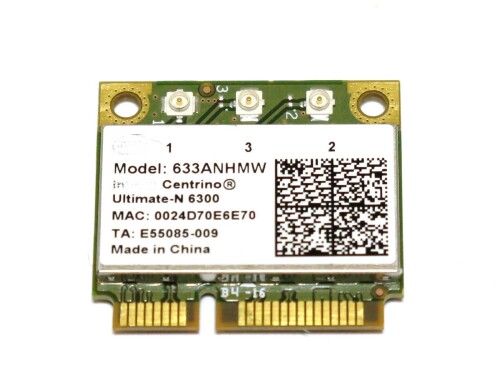 Laptopdiyparts インテル Centrino Ultimate-N 6300 Dual Band 2.4GHz/5GHz 802.11a/b/g/n 3×3 450Mbps PCIe Mini half アダプター 633ANHMW