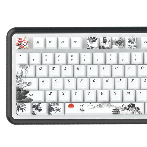 Luskinno PBTキーキャップ、138キーCherryキーキャップ、カスタムキーボード対応、61/64/68/84/87/100/104/108キー