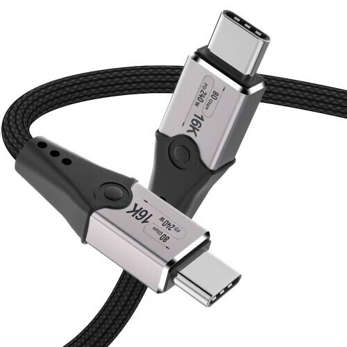 Leehitech 1M 80Gbps ž Thunderbolt 5 ֥ 120Gbps Ӱ֡ 16K ʼ 240W® USB-C to USB-C ֥롤Thunderbolt 4/3, iPhone 17/16, MacBook Air/Pro, iPad Pro/Air ¾б