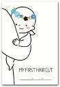 ファーストカット アート 胎毛 台紙 記念日 赤ちゃん (抱っこブルー)