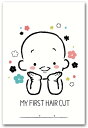 ファーストカット アート 胎毛 台紙 記念日 赤ちゃん (正面)