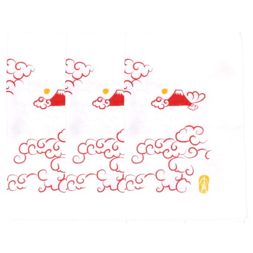 cluster 日本製手ぬぐい 二重袷 和晒ガーゼ ほつれ防止加工 (雲海富士柄（茜色）／3枚セット) てぬぐいPP袋入り 日本製の綿100%ガーゼ手ぬぐい。二重袷 ■和晒ガーゼでやさしい肌触り、吸水速乾で赤ちゃんから大人まで安心して使用可能。ふきんや汗拭き、フェイスタオルとしても活躍し、出産準備やギフト、日本土産としても喜ばれる一枚です。 商品コード65078845158商品名cluster 日本製手ぬぐい 二重袷 和晒ガーゼ ほつれ防止加工 (雲海富士柄（茜色）／3枚セット)型番tenugui_unnkaifuji_RD_3サイズ約34センチメートル x 88センチメートルカラー雲海富士柄（茜色）／3枚セット※他モールでも併売しているため、タイミングによって在庫切れの可能性がございます。その際は、別途ご連絡させていただきます。※他モールでも併売しているため、タイミングによって在庫切れの可能性がございます。その際は、別途ご連絡させていただきます。