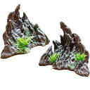 PENGYETHTY 水槽オブジェ 2個セット 金魚 隠れ家 装飾 築山 樹脂製 水槽アクセサリー レイアウト