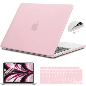 Teryeefi 2022 2024 2025 M4 MacBook Air 13.6 インチ ケース A2681 A3113 A3240対応, 軽量 耐衝? 保護カバー&JIS日本語 キーボードカバー&液晶保護フィルム MacBook Air 13 M2 M3 カバ,つや消しライトピンク