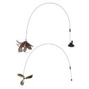 CAPASTEC ねこじゃらし 猫じゃらし 猫 オモチャ 羽 鈴 釣り竿 猫用玩具 ワイヤー 鳥毛 ふわふわ 羽 羽根 ストレス解消 頑丈 運動不足とストレス解...