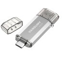 Vansuny USBメモリ Type-C 256GB 高速転送データ USBフラッシュドライブ 2in1 OTG USB 3.0 + USB Cメモリスティック デュアル タイプC 256ギガ 大容量 (銀)(2)