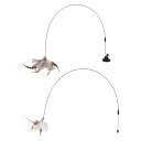 CAPASTEC ねこじゃらし 猫じゃらし 猫 オモチャ 羽 鈴 釣り竿 猫用玩具 ワイヤー 鳥毛 ふわふわ 羽 羽根 ストレス解消 頑丈 運動不足とストレス解...