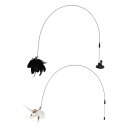CAPASTEC ねこじゃらし 猫じゃらし 猫 オモチャ 羽 鈴 釣り竿 猫用玩具 ワイヤー 鳥毛 ふわふわ 羽 羽根 ストレス解消 頑丈 運動不足とストレス解...