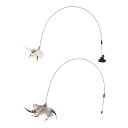 CAPASTEC ねこじゃらし 猫じゃらし 猫 オモチャ 羽 鈴 釣り竿 猫用玩具 ワイヤー 鳥毛 ふわふわ 羽 羽根 ストレス解消 頑丈 運動不足とストレス解...