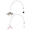 CAPASTEC ねこじゃらし 猫じゃらし 猫 オモチャ 羽 鈴 釣り竿 猫用玩具 ワイヤー 鳥毛 ふわふわ 羽 羽根 ストレス解消 頑丈 運動不足とストレス解...
