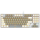 ゲーミングキーボード有線89キー英配列数字機能キーUSBコンパクトメカニカルキーボードダブルスペルカラー全機能ブラウン赤青軸段落感9種類LEDバックライト呼吸モード防水高耐久性PC(2)