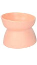 (EAXE) 2WAY ペット用フィーディングボウル 猫 犬 餌入れ 水飲み 給水器 ホワイト グレー 食器台 ウォーターボウル 猫用食器 シンプル (ピンク)