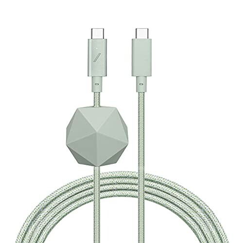 Native Union Type-C Desk Cable - USB-C to USB-C 8ft 滑り止めアンカーノット付き 充電ケーブル iPho..