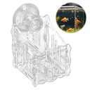 PAVIKE 水草 カップ 水草 ポット メダカ 金魚 ベタ 水槽 水中 水族館の植物カップ 吸盤付き アクリル 透明 水族館の植木鉢 取り外し可能 組み立て可...