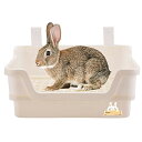 Gifty うさぎ トイレ 大きい 四角 固定式 小動物 トイレタリー 飛び散り防止 ケージ サークル コーナートイレ スノコ付き