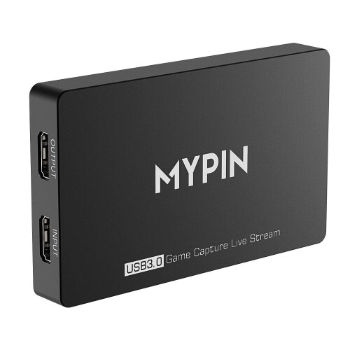 「USB3.0対応 ? MICマイク機能追加」MYPIN HDMIゲームキャプチャー HD1080p/60fps ビデオキャプチャー 実況生配信 画面共有 ゲームライブストリーミング可能 ゲーム録画/ライブ配信用 YouTube、Face
