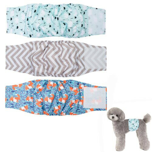 YBGGJO 犬用 マナーベルト 犬用おむつ 3点セット 男の子 マーキング防止 防水加工 メッシュ裏地 発情期..