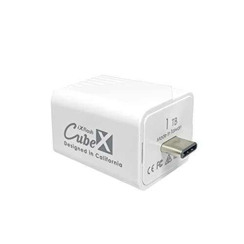 PioData iXflash Cube 1TB iphone ipad 対応 フォト ストレージ デバイス MFi認証 USB Type-C 写真と動画自動バックアップ 容量不足解消