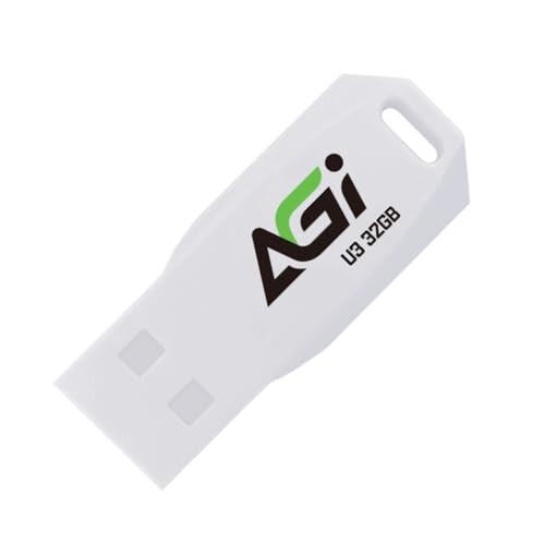 AGI USBメモリ 32GB USB3.2 USB Type-A 最大読み取り速度 120MB/s ホワイト 外付けメモリ 携帯便利 UP138