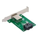 CY Mini SAS HD SFF-8644 - 内部SAS HD SFF-8643 PCBA メスアダプター デュアルポート ロープロファイルブラケット付き