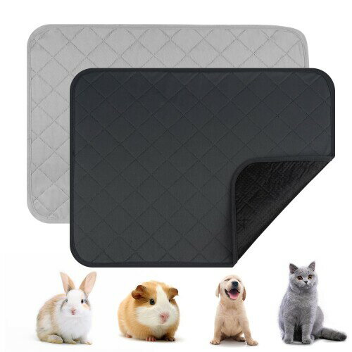 ペットシーツ 洗えるおしっこマット 2枚セット小型犬 猫 モルモット うさぎ 小動物用ペットマット 吸水..