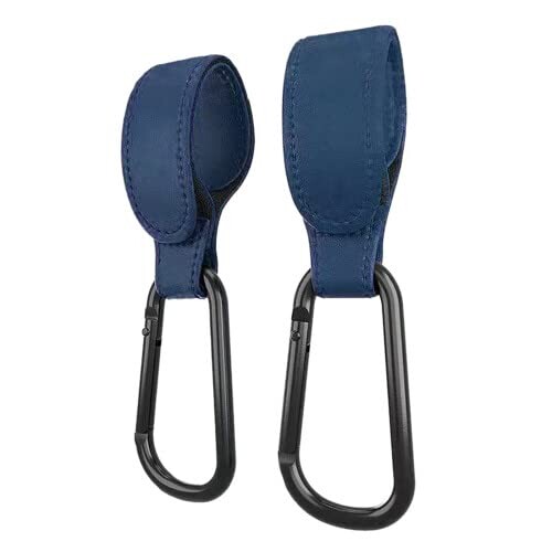 FASELE ベビーカーフック 2個セット ベビーカー用フック 耐荷重25kg 荷物かけ PUレザー マザーズバッグ ベビーカー フック 荷物フック アルミ合金 高耐久