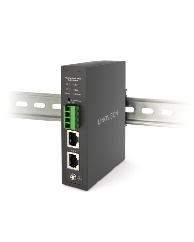 LINOVISION 産業用ギガビット 90W POE++ スプリッター、IEEE802.3bt PoE および DC 5/9/12/24V 出力、DIN レール取り付け、PTZ カメラ、アクセス コントロール システム用の IEEE802.3bt PoE を PoE および DC
