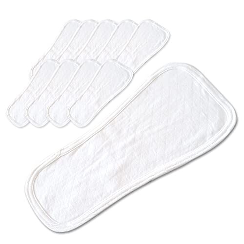 Skip House (スキップハウス) 成形 布おむつ 10枚組 (白 / 綿100％) オムツ 成形おむつ 新生児 ベビー ..