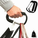 DEEYOTA ベビーカー フック カラビナ アウトドア キャンプ 万能フック マルチフック 荷物フック 滑り止め アルミ合金 軽量 大きいサイズ ベビーカー/バギー/自転車に対応(2個入り)