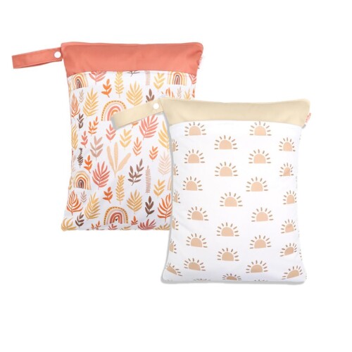 Olesew 防水ポーチ おむつポーチ 30*40cm 防水バッグ 保育園 幼稚園 防水 洗濯機OK 大容量 オムツ 着替..