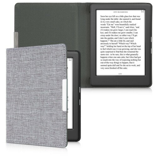 kwmobile Kobo Glo HD/Touch 2.0対応 ケース - 布 電子書籍カバー - オートスリープ reader 保護ケース 対応