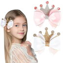 前髪クリップ ヘアクリップ ヘアピン ヘアアクセサリー へあアクセサリー かみどめ かわいい おしゃれ お誕生日 プレゼント (クラウン風 2点セット)