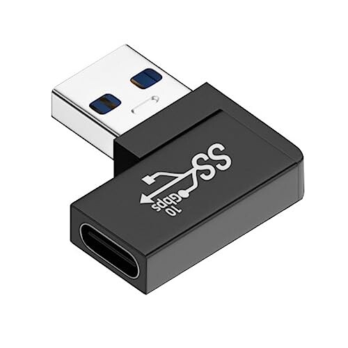 CY USB-C型メス変換USB 3.0 Aオス型データアダプタ水平90度左角、ノートパソコンデスクトップに適して..