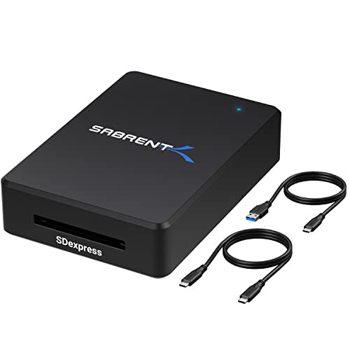 SABRENT USB 3.2 Type-CおよびType-A - SD Express 7.0カードリーダー(CR-SDX7)