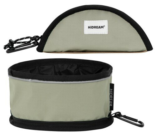 折りたたみ式ペットボウル 1000ml｜軽量78g 防水ナイロン製 犬猫兼用 旅行 お出かけ アウトドア用