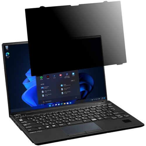LOE(ロエ) はめ込み型 富士通 FMV LIFEBOOK 法人向け パソコン U9414 U9413 タッチパネル非搭載モデル用 覗き見防止 保護フィルム ブルーライトカット プライバシー フィルター / 14インチ 16:10 1
