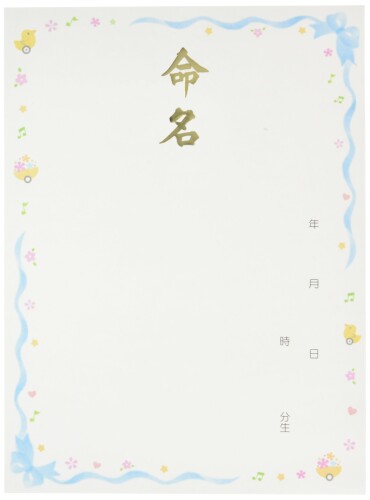 トミーメモリアル 命名紙 男の子 TRU-510