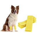 犬用レッグウォーマー ニット製 柔らかい 関節プロテクター 膝サポーター 足保護 防寒 舐め防止 汚れ防止 犬 ロングソックス ペット用レッグウォーマー 小中大型犬用 4点セット (イエ(4)