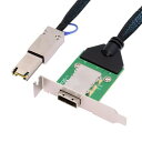 CY 内部 Mini SAS SFF-8087 オス - 外部 SFF-8088 メス延長ケーブル PCBA、ロープロファイル ブラケット付き