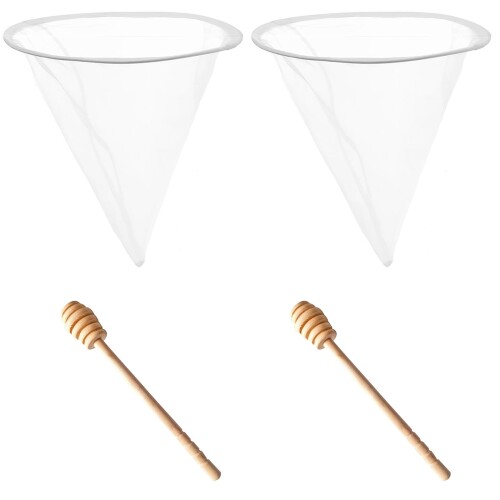 Doyeemei 濾過器 ハニーフィルターネット 養蜂用 2個入り 蜂蜜 蜜濾し 蜜こし 蜂蜜抽出 養蜂器具 蜂蜜濾過器 不純物除去 養蜂ツール ビーハイブ用品 再利用可能 清潔で衛生的 はちみつスプ