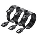 Cable Matters 3本セッ 6Gbps SATA ケーブル - 61cm(ストレート型)、ラッチ付き SSDとHDD増設シリアル ATA3 ケーブル、...