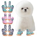KUVEELA PET 小型犬 中型犬 犬靴 犬用シューズ ペットブーツ ドッグウェア メッシュ ひんやり 軽い 脱げない 肉球保護 滑り止め 汚れ防止 通気性...
